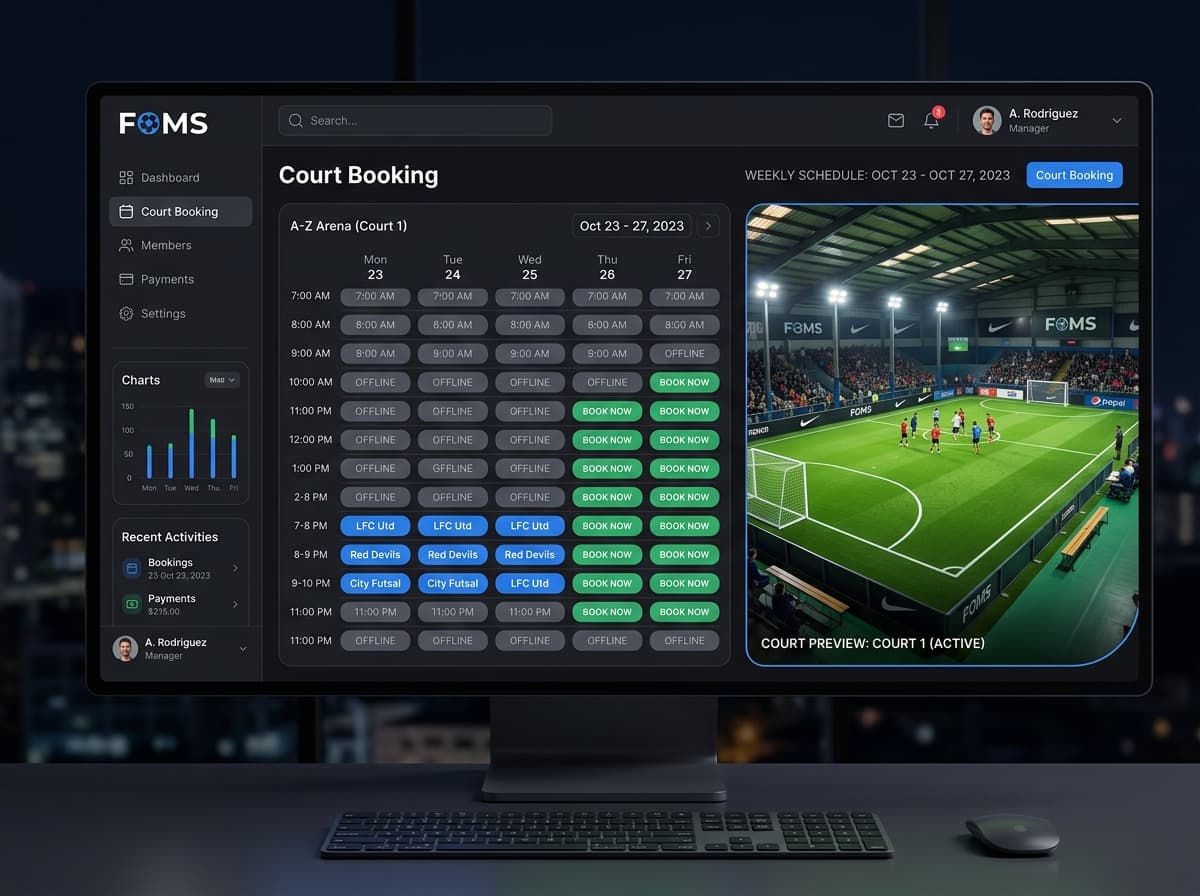 Futsal Operations Management System Interface Preview