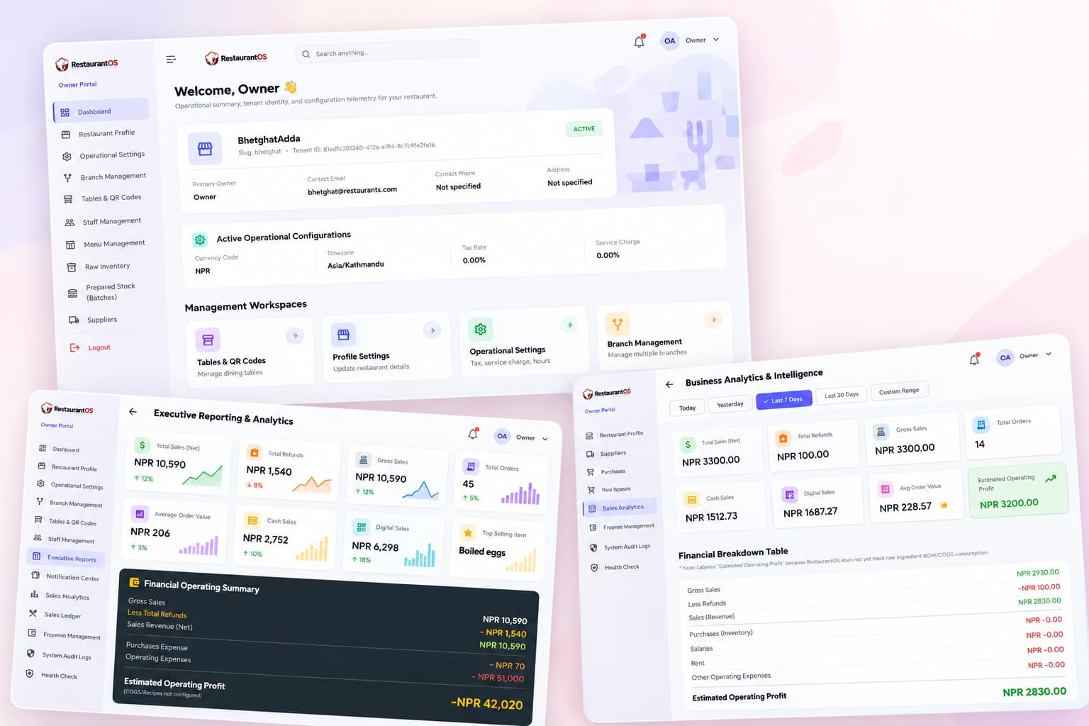 RestaurantOS Interface Preview
